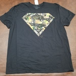 Mens Camo Graphic Superman T Shirt NWT